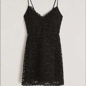 LBD Fitted Lace Black Mini Dress